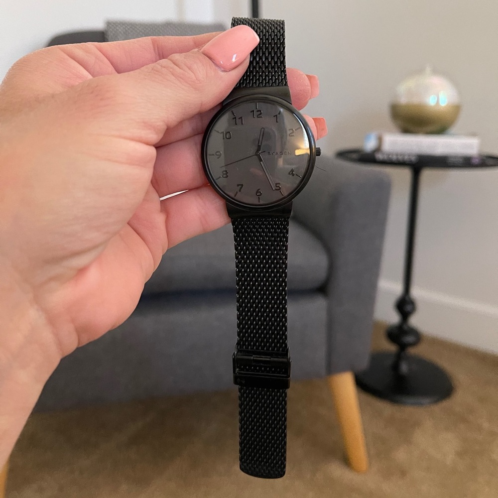 Large black Skagen watch